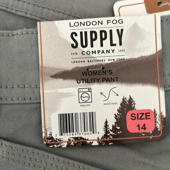 London Fog Supply Co Gray Utility Pants. Size 14. NWT. - Picture 9 of 10